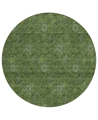Addison Chantille Acn788 8'x8' Round Area Rug In Olive