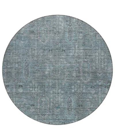 Addison Chantille Acn790 8'x8' Round Area Rug In Teal