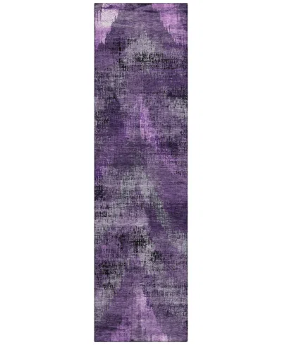 Addison Chantille Machine Washable Acn792 2'3''x7'6'' Runner Area Rug In Purple