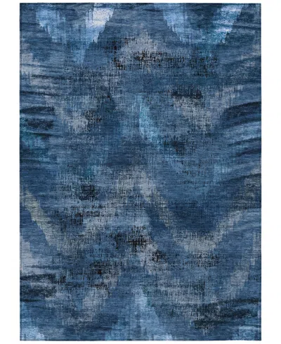 Addison Chantille Machine Washable Acn792 5'x7'6'' Area Rug In Blue