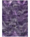 Addison Chantille Machine Washable Acn792 9'x12' Area Rug In Purple
