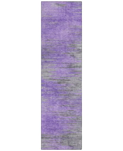 Addison Chantille Acn793 2'3''x7'6'' Runner Area Rug In Purple