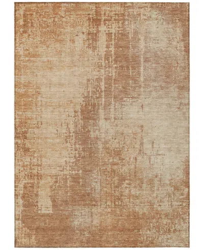 Addison Chantille Machine Washable Acn796 2'6''x3'10'' Area Rug In Terracotta