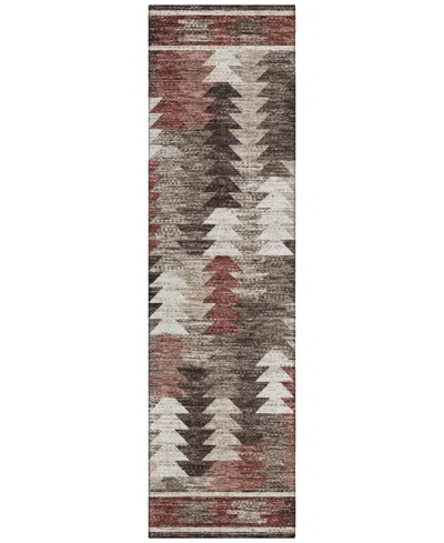 Addison Chantille Acn798 2'3''x7'6'' Runner Area Rug In Chocolate