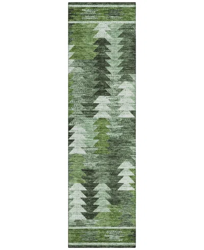 Addison Chantille Acn798 2'3''x7'6'' Runner Area Rug In Olive