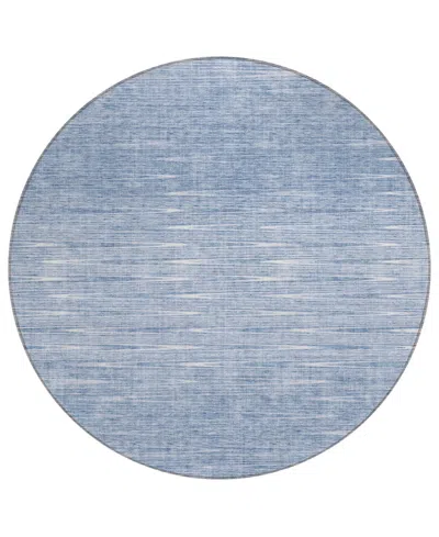 Addison Chantille Acn800 8'x8' Round Area Rug In Denim
