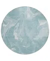 Addison Chantille Acn802 8'x8' Round Area Rug In Teal