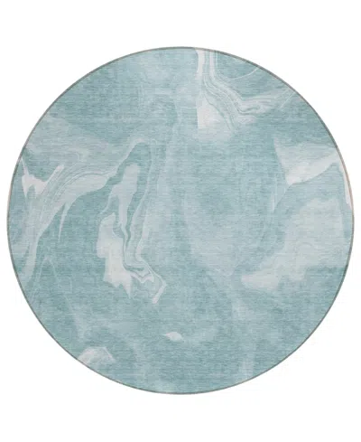 Addison Chantille Acn802 8'x8' Round Area Rug In Teal