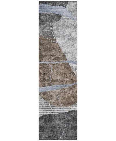 Addison Chantille Acn804 2'3''x7'6'' Runner Area Rug In Chocolate