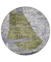 Addison Chantille Acn804 8'x8' Round Area Rug In Olive
