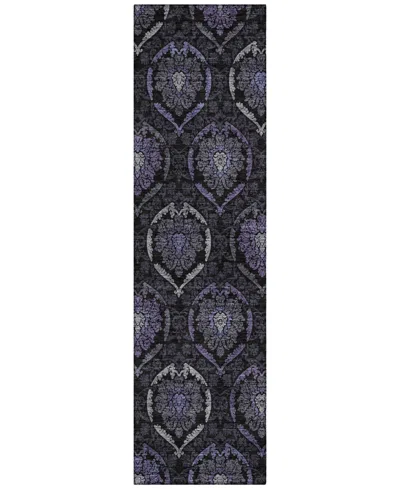 Addison Chantille Machine Washable Acn809 2'3"x7'6" Runner Area Rug In Purple
