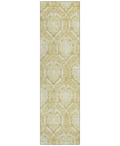 Addison Chantille Acn810 2'3"x7'6" Runner Area Rug In Gold