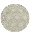 Addison Chantille Acn810 8' Round Area Rug In Tan