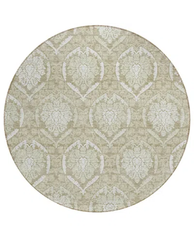Addison Chantille Acn810 8' Round Area Rug In Tan