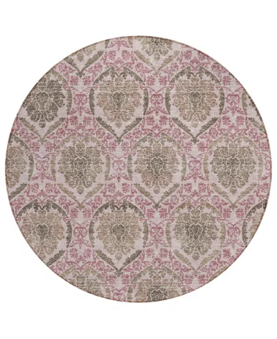Addison Chantille Acn811 8' Round Area Rug In Chocolate