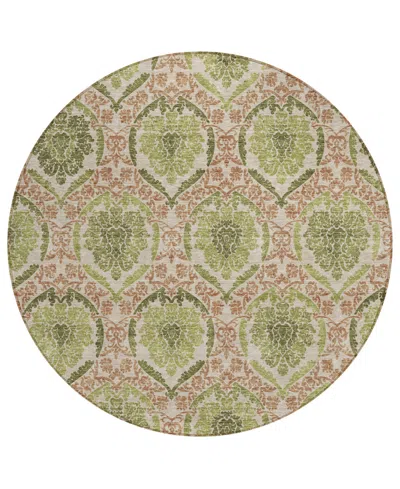 Addison Chantille Acn811 8' Round Area Rug In Olive
