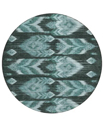 Addison Chantille Acn812 8' Round Area Rug In Teal