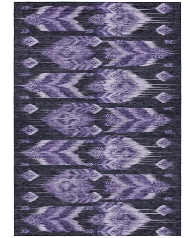 Addison Chantille Machine Washable Acn812 9'x12' Area Rug In Purple