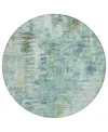 Addison Chantille Acn813 8' Round Area Rug In Teal