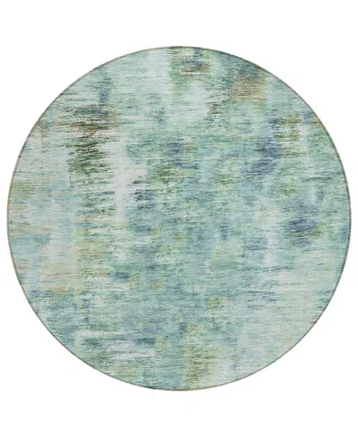 Addison Chantille Acn813 8' Round Area Rug In Teal
