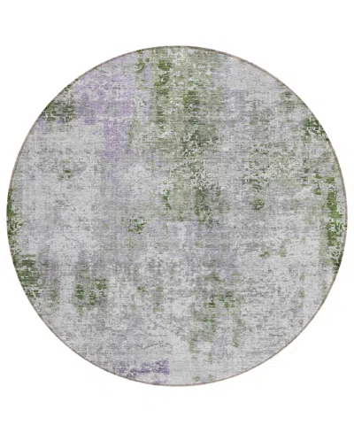 Addison Chantille Acn814 8' Round Area Rug In Olive