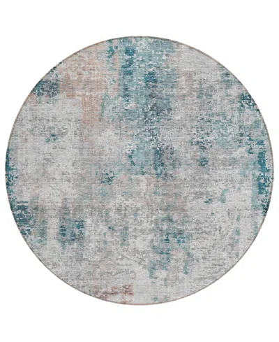Addison Chantille Acn814 8' Round Area Rug In Teal