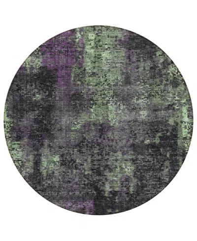 Addison Chantille Acn815 8' Round Area Rug In Slate