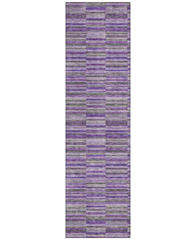Addison Chantille Machine Washable Acn816 2'3"x7'6" Runner Area Rug In Purple