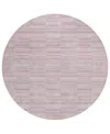Addison Chantille Acn817 8' Round Area Rug In Rose