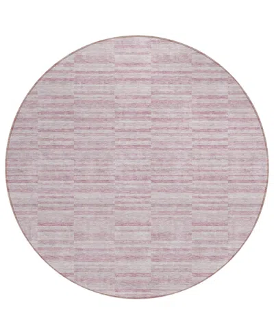 Addison Chantille Acn817 8' Round Area Rug In Rose