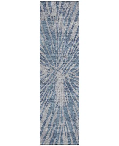 Addison Chantille Machine Washable Acn818 2'3"x7'6" Runner Area Rug In Blue