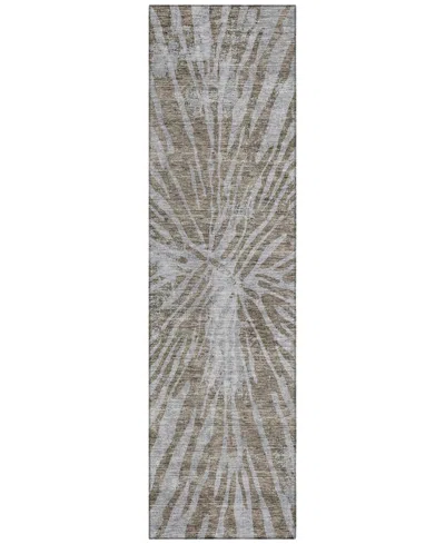 Addison Chantille Acn818 2'3"x7'6" Runner Area Rug In Brown