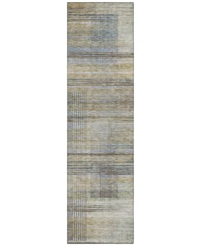 Addison Chantille Acn819 2'3"x7'6" Runner Area Rug In Khaki