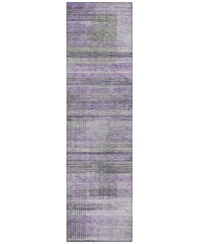 Addison Chantille Acn819 2'3"x7'6" Runner Area Rug In Purple