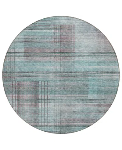 Addison Chantille Acn819 8' Round Area Rug In Teal
