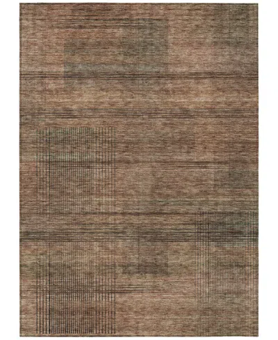 Addison Chantille Machine Washable Acn820 5'x7'6" Area Rug In Paprika