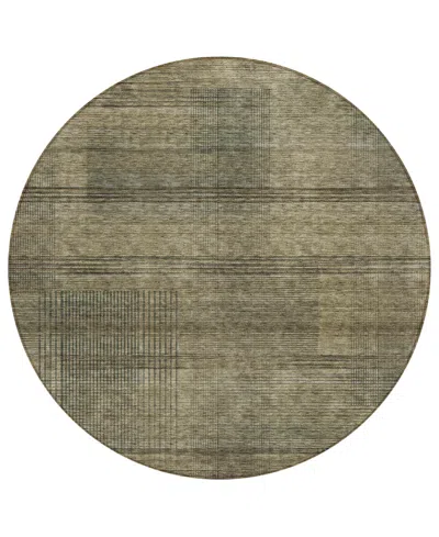 Addison Chantille Acn820 8' Round Area Rug In Brown