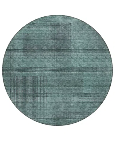 Addison Chantille Acn820 8' Round Area Rug In Teal