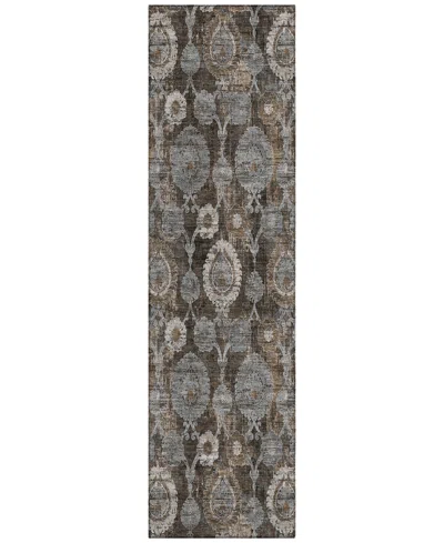 Addison Chantille Acn821 2'3"x7'6" Runner Area Rug In Chocolate