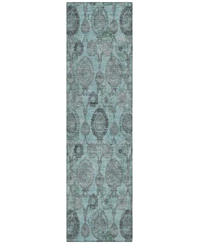 Addison Chantille Acn821 2'3"x7'6" Runner Area Rug In Turquoise