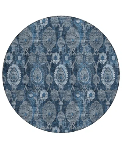 Addison Chantille Acn821 8' Round Area Rug In Navy