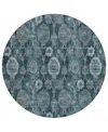 Addison Chantille Acn821 8' Round Area Rug In Teal