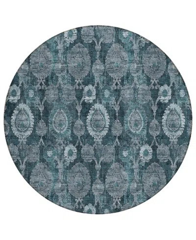Addison Chantille Acn821 8' Round Area Rug In Teal