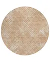 Addison Chantille Acn825 8' Round Area Rug In Coral