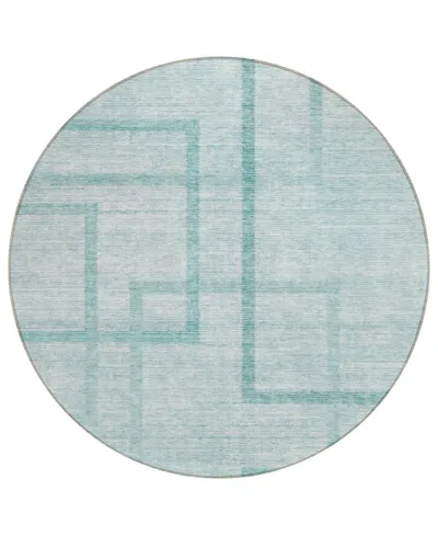 Addison Chantille Acn827 8' Round Area Rug In Teal