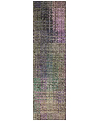 Addison Chantille Acn828 2'3"x7'6" Runner Area Rug In Plum