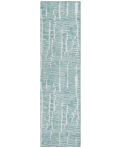 Addison Chantille Machine Washable Acn830 2'3"x7'6" Runner Area Rug In Teal