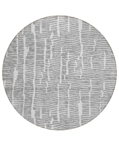 Addison Chantille Acn830 8' Round Area Rug In Gray