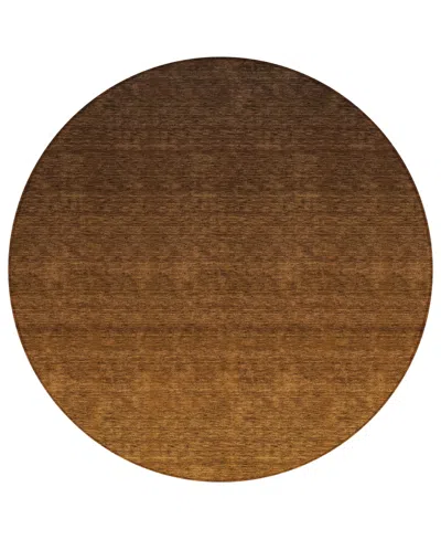 Addison Chantille Acn833 8' Round Area Rug In Chocolate