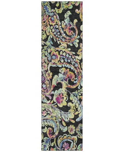 Addison Chantille Acn834 2'3"x7'6" Runner Area Rug In Black